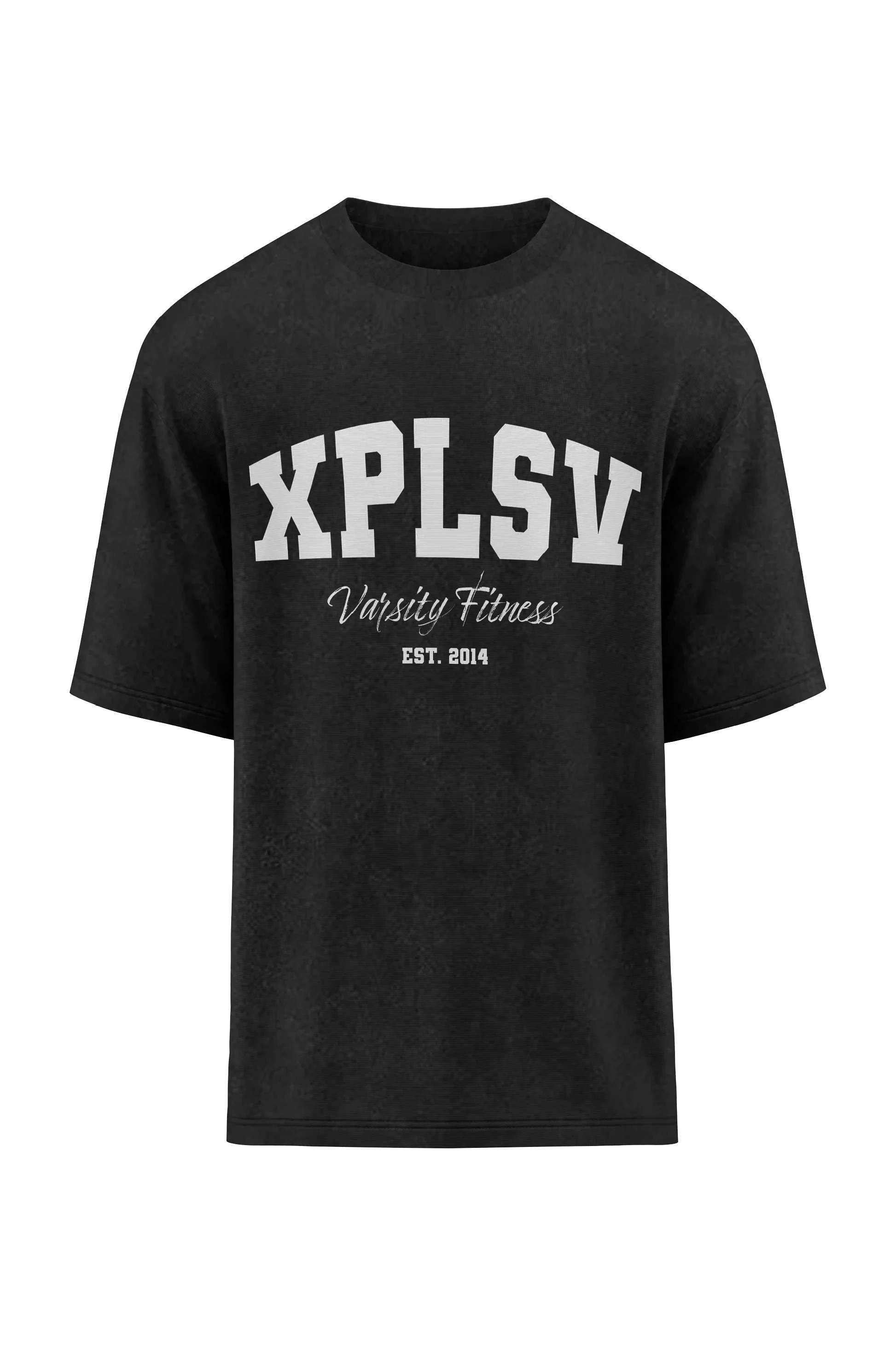 XAPE Varsity Fitness V2 Oversized Tee - Acid Wash Black Xplosive Ape