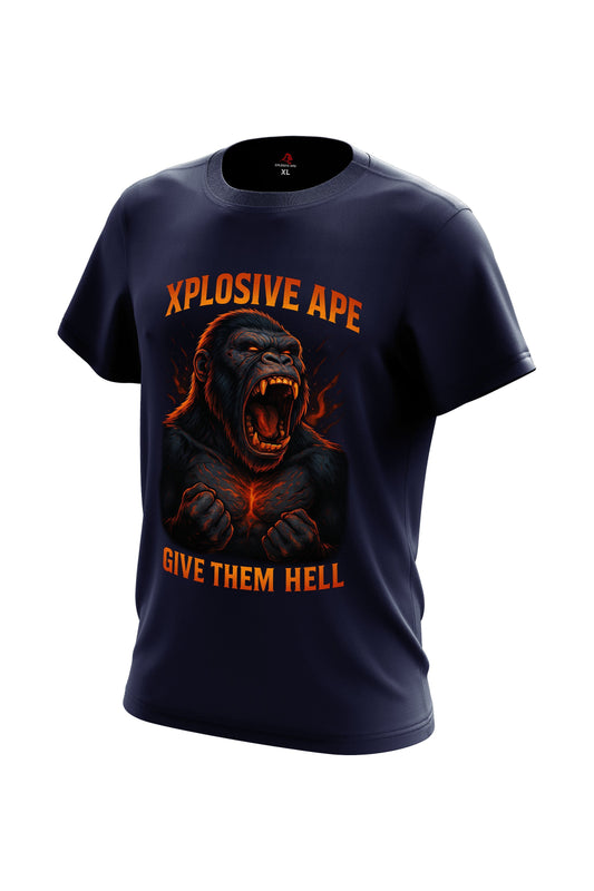 XAPE Savage Howl Tee - Navy Xplosive Ape