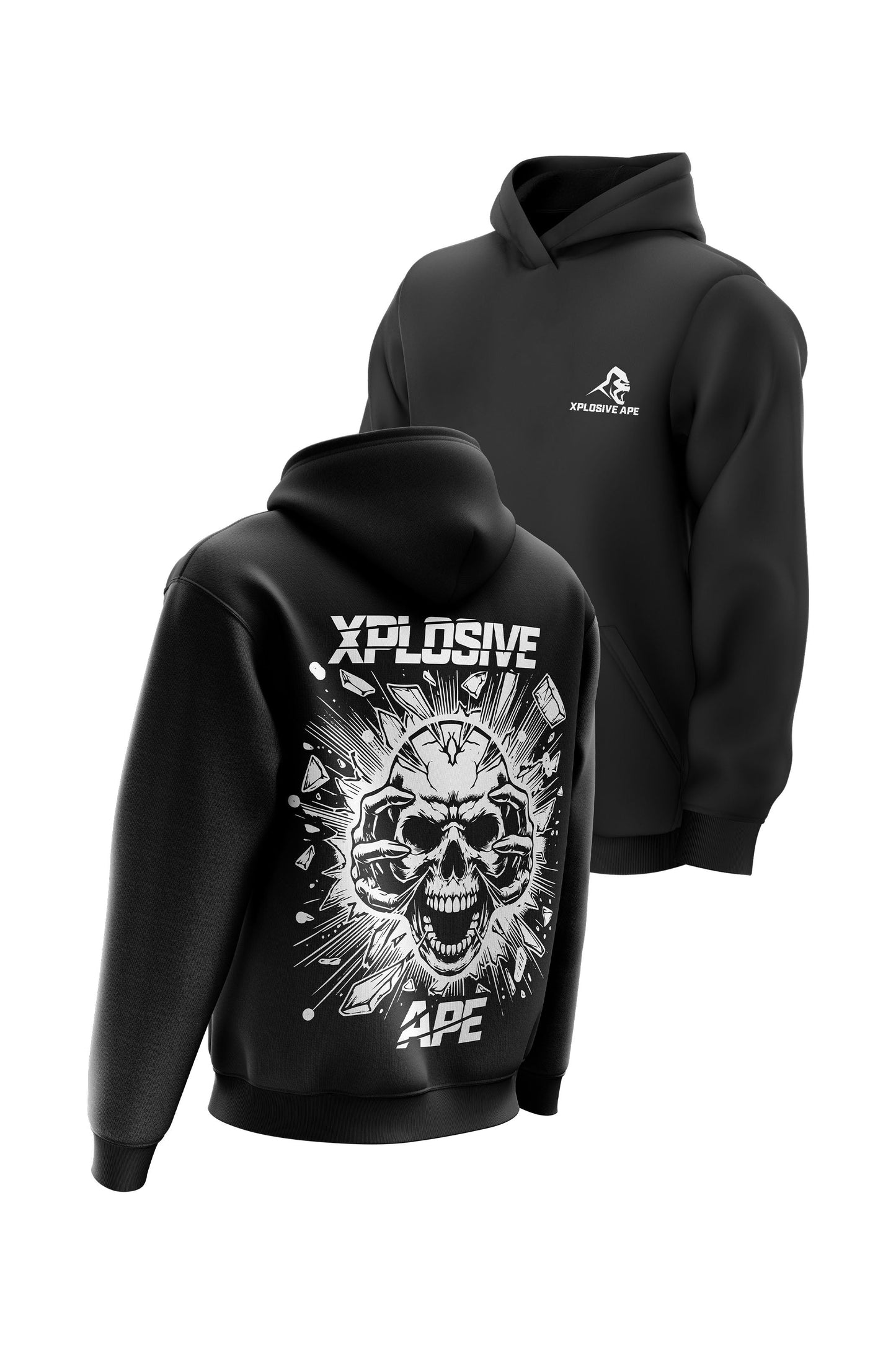 XAPE Shatter Hoodie - Black Xplosive Ape