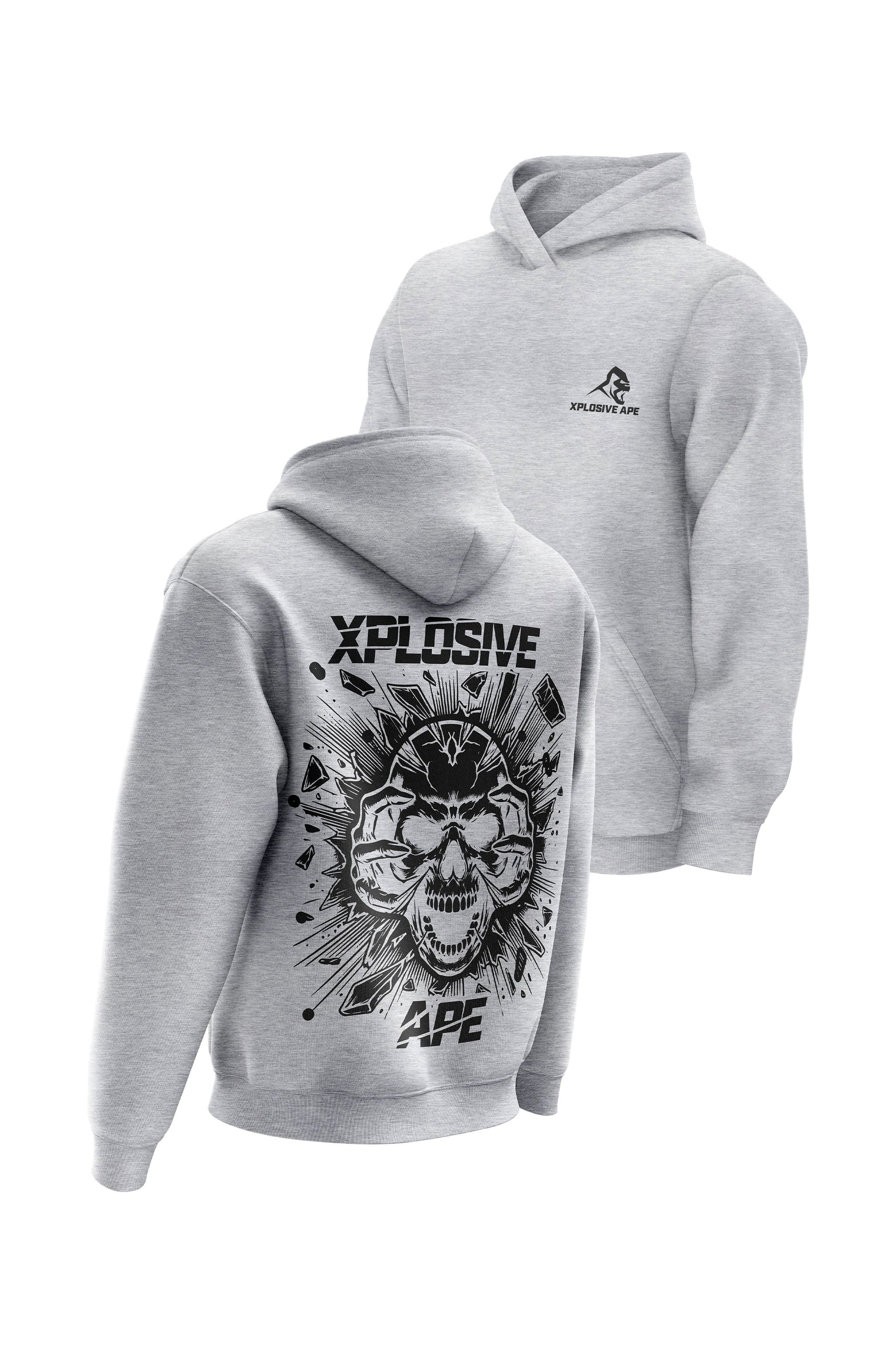 XAPE Shatter Hoodie - Heather Grey Xplosive Ape