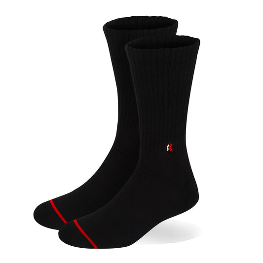 Solid Black Crew Sock