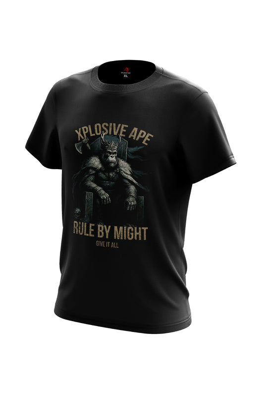XAPE Rule By Might Tee - Black Xplosive Ape