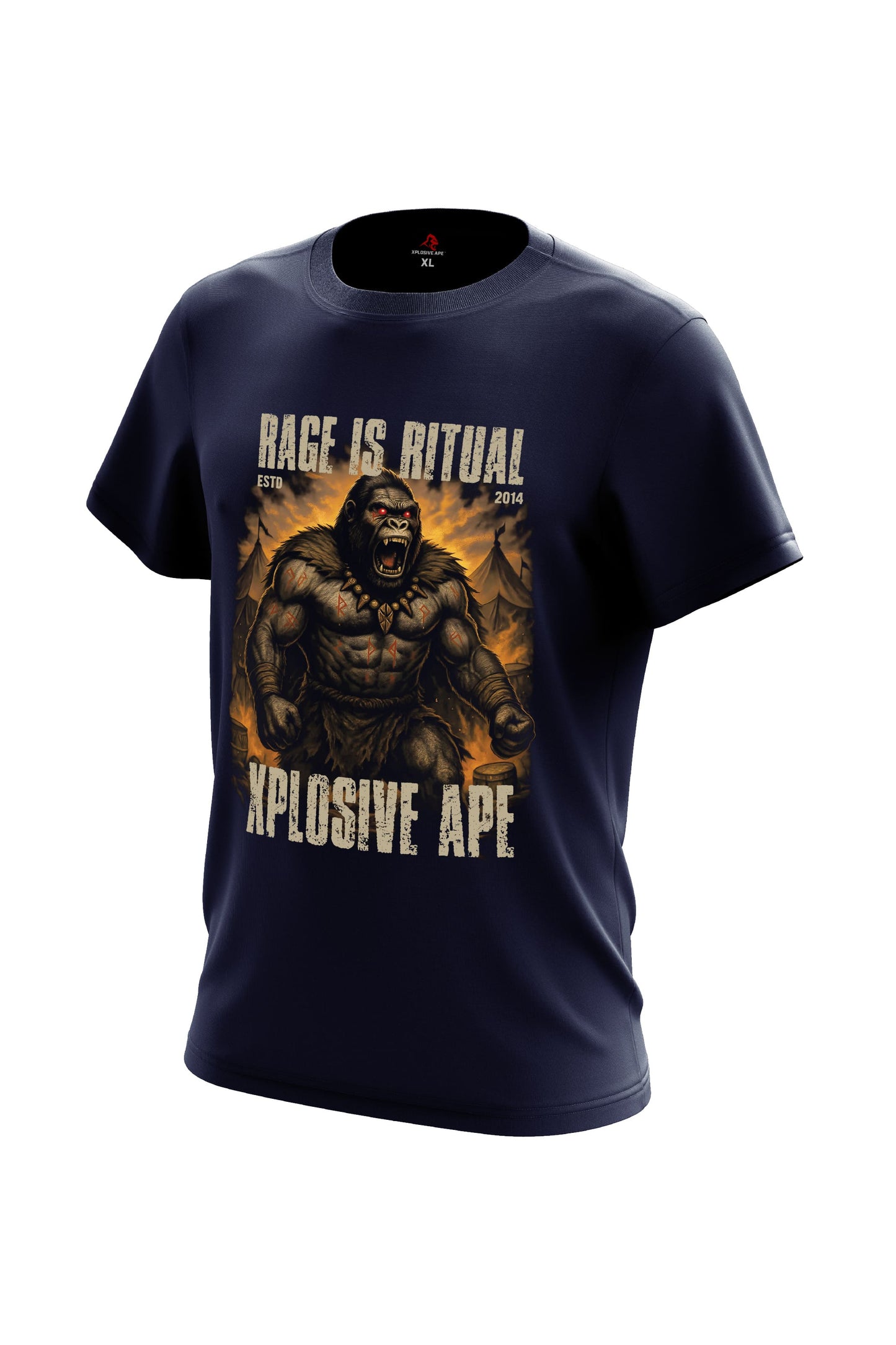 XAPE Rage Ritual Tee - Navy Xplosive Ape