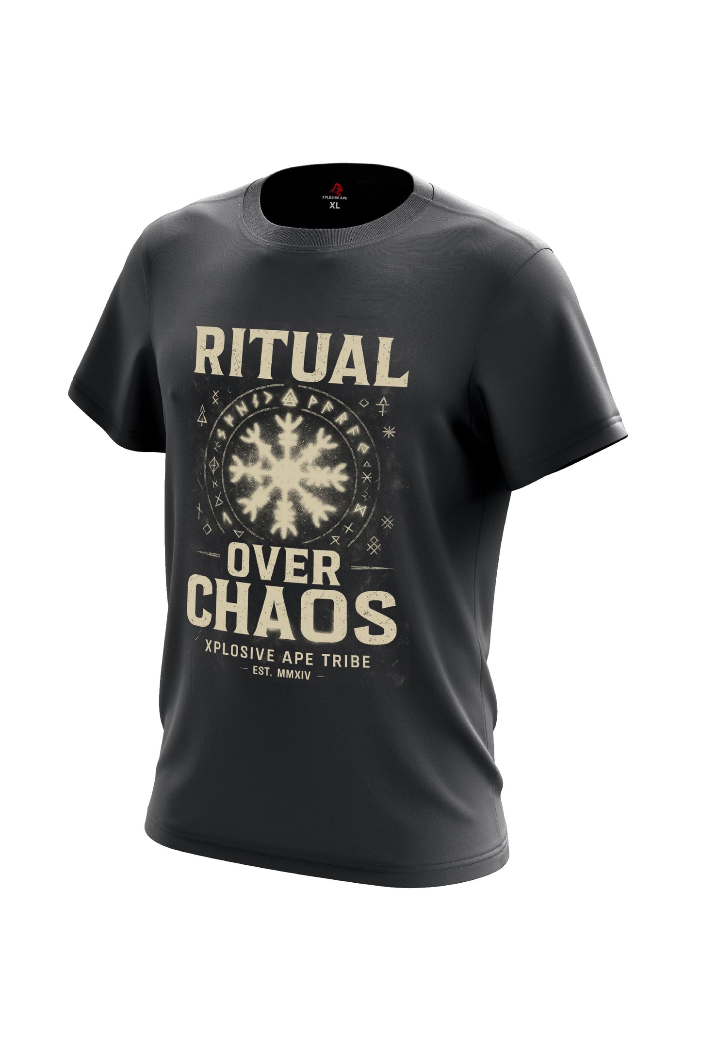XAPE Ritual Over Chaos Tee - Charcoal Xplosive Ape