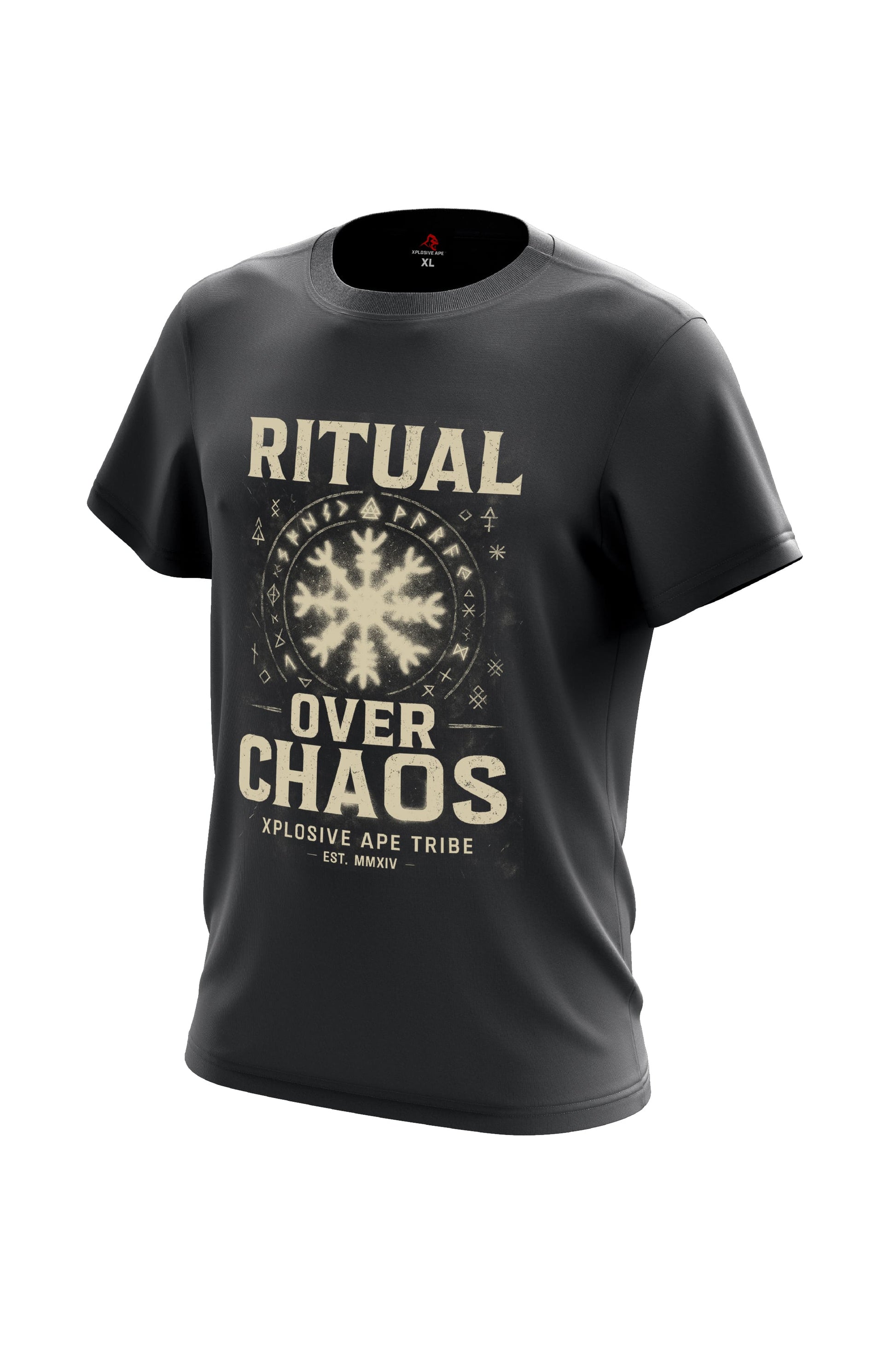 XAPE Ritual Over Chaos Tee - Charcoal Xplosive Ape