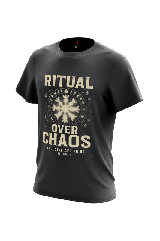 XAPE Ritual Over Chaos Tee - Charcoal Xplosive Ape