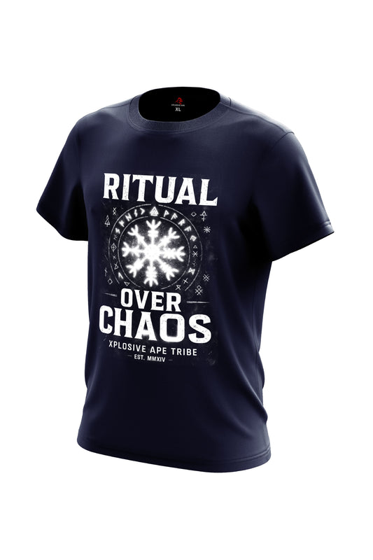 XAPE Ritual Over Chaos Tee - Navy Xplosive Ape