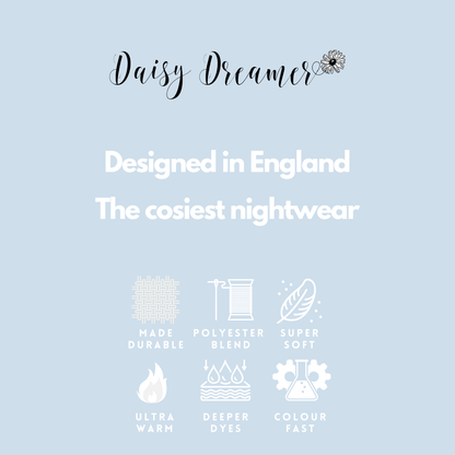 Women's Cozy Sloth Teddy Fleece Pyjama Set Super Soft Warm Loungewear Sleepwear with Trendy Design and Comfortable Fit Pants Perfect for Cold Nights Multiple Sizes by Daisy Dreamer