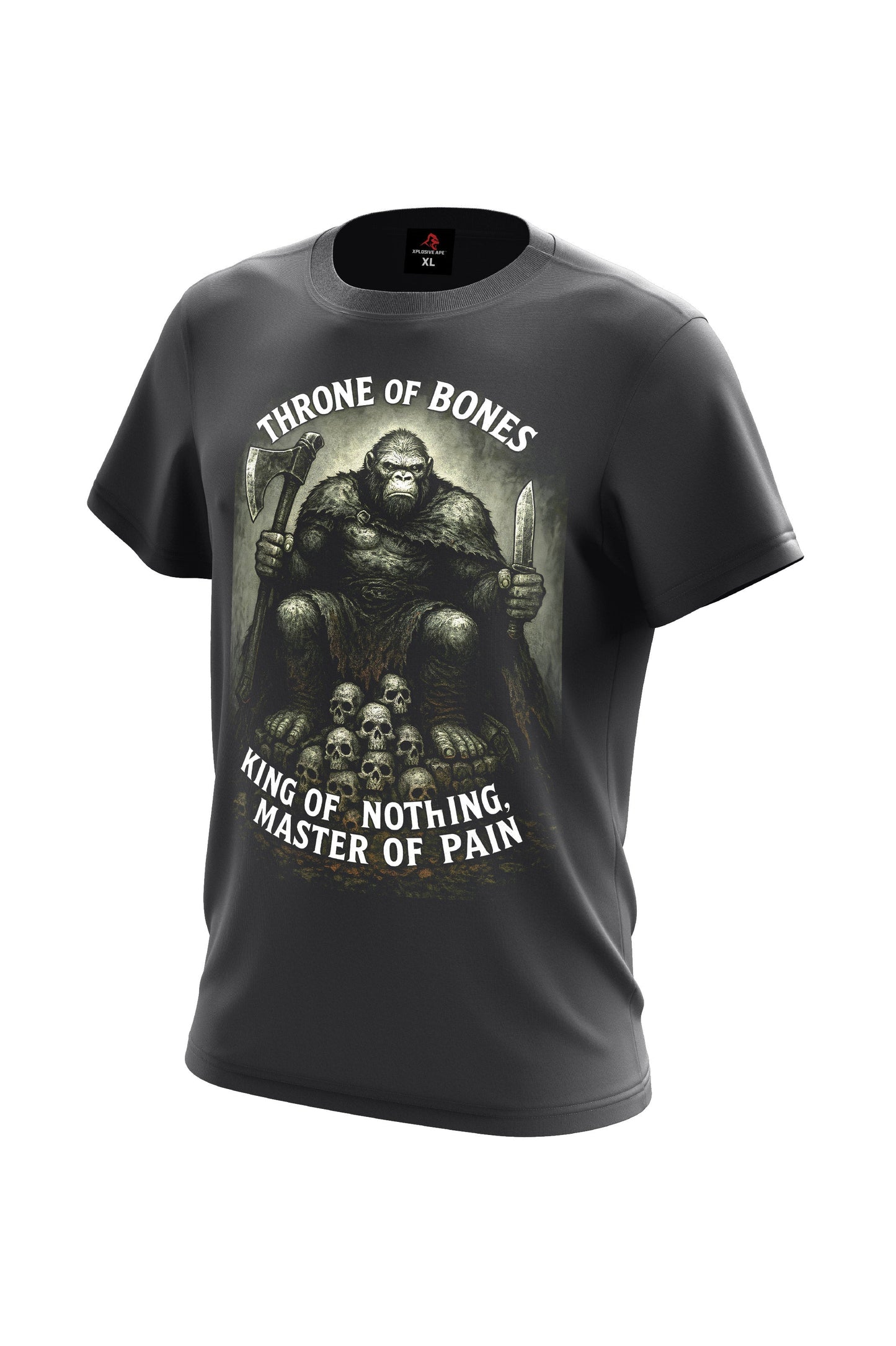 XAPE Throne of Bones Tee - Charcoal Xplosive Ape